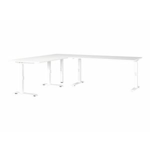 Állítható magasságú íróasztal Sacramento BU118, Állítható magasság, 71x240x200cm, Fehér kép
