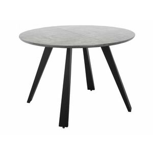 Asztal Denton 1226, Szürke, Fekete, 76cm, Hosszabbíthatóság, Közepes sűrűségű farostlemez, Fém kép