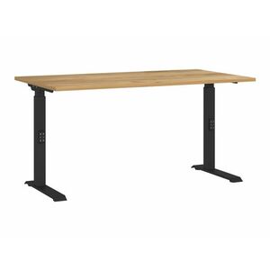 Állítható magasságú íróasztal Sacramento 419, Állítható magasság, 67.7x140x80cm, Fekete, Navarra tölgy kép