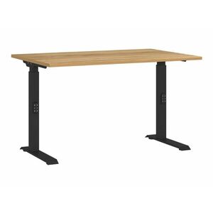 Állítható magasságú íróasztal Sacramento 420, Állítható magasság, 67.7x120x80cm, Fekete, Navarra tölgy kép
