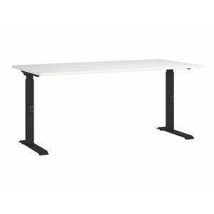 Állítható magasságú íróasztal Sacramento 421, Állítható magasság, 75x160x80cm, Fehér, Fekete kép