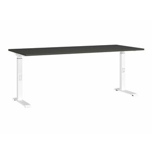 Állítható magasságú íróasztal Sacramento 422, Állítható magasság, 67.7x180x80cm, Grafit, Fehér kép