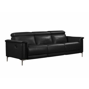 Relax kanapé Denton 1308, Fekete, 97x222x100cm, Lábak: Fém kép