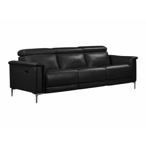 Relax kanapé Denton 1309, Fekete, 97x222x100cm, Lábak: Fém kép