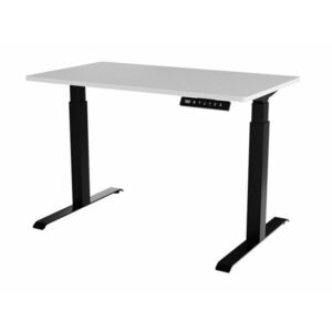 Állítható magasságú íróasztal Charlotte 194, Elektromos, Állítható magasság, 72x121x67cm, Fekete, Fehér kép