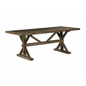 Asztal Riverton 770, Sötét erdő, 76x100x200cm, Hosszabbíthatóság, Asztallap anyaga, Váz anyaga, Fenyő kép