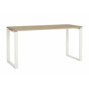 Íróasztal Tustin AA107, 75.6x150x60cm, Hickory tölgy, Fehér kép