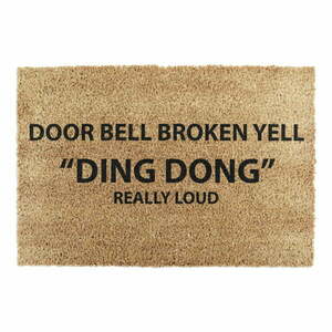 Kókuszrost lábtörlő 40x60 cm Yell Ding Dong – Artsy Doormats kép