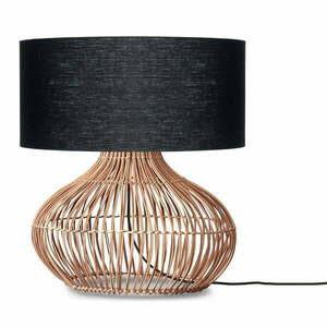 Fekete-natúr színű asztali lámpa textil búrával (magasság 60 cm) Kalahari – Good&Mojo kép