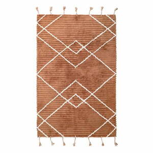 Lassa barna kézzel készített pamut szőnyeg, 100 x 150 cm - Nattiot kép