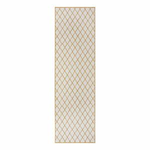 Okkersárga-fehér kültéri szőnyeg 80x350 cm Malaga – NORTHRUGS kép