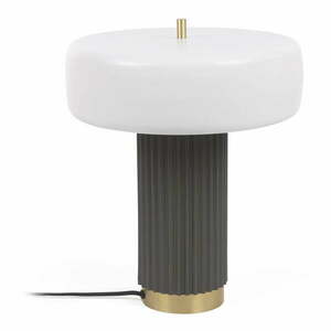 Fehér-zöld asztali lámpa fém búrával (magasság 37, 5 cm) Serenella – Kave Home kép