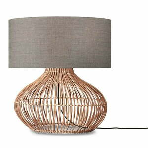 Bézs-natúr színű asztali lámpa textil búrával (magasság 60 cm) Kalahari – Good&Mojo kép