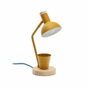 Mustársárga asztali lámpa fém búrával (magasság 37 cm) Katia – Kave Home kép