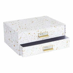 Birger aranyszínű-fehér doboz 2 fiókkal - Bigso Box of Sweden kép