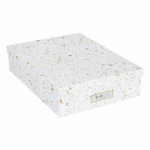 Oskar aranyszínű-fehér tárolódoboz - Bigso Box of Sweden kép