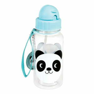 Miko The Panda kék kulacs fedővel, 500 ml - Rex London kép