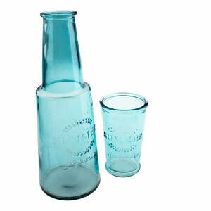 Kék üveg kancsó pohárral, 800 ml - Dakls kép
