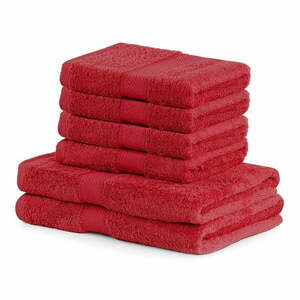 Bamby Red szett 2 db piros fürdőlepedővel és 4 db törölközővel - DecoKing kép