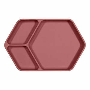Squared piros szilikon gyerek tányér, 25 x 16 cm - Kindsgut kép
