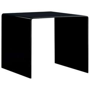 vidaXL fekete edzett üveg dohányzóasztal 50 x 50 x 45 cm kép