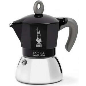 Bialetti Moka Induction 6934 Kotyogós kávéfőző 4 csészés - fekete-ezüst kép
