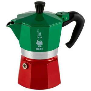 Bialetti Kotyogós kávéfőző 3 csészés - zöld-vörös kép