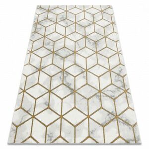 EMERALD szőnyeg 1014 glamour, elegáns kocka krém / arany 160x220 cm kép