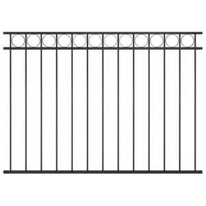 vidaXL fekete acél kerítéspanel 1, 7 x 1, 2 m kép