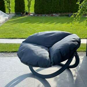 Prémium kerti fotel, TIGA, párnával, antracit kép