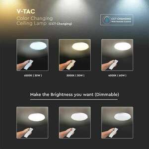 V-TAC 60W gyémánt alakú csillagos mennyezeti LED lámpa, változtat... kép