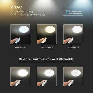 V-TAC 60W csillagos mennyezeti LED lámpa, változtatható szinhőmér... kép