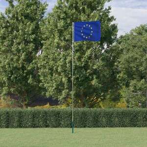vidaXL európai uniós alumínium zászló és rúd 5, 55 m kép