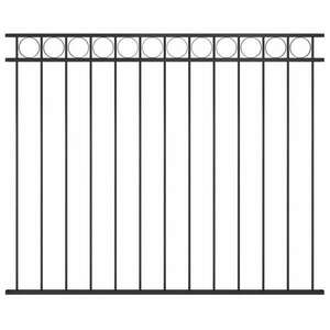 vidaXL 146319 Fence Panel Steel 1, 7x1, 5 m Black kép