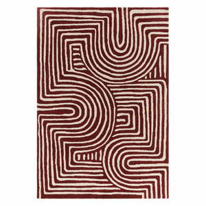Borvörös kézi szövésű gyapjú szőnyeg 160x230 cm Reef – Asiatic Carpets kép