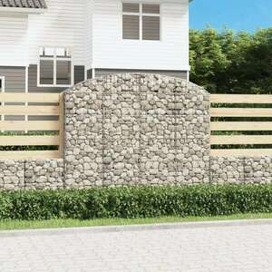 vidaXL íves horganyzott vas gabion kosár 200x30x160/180 cm kép