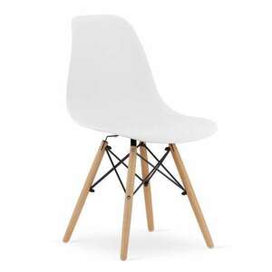 Skandináv stílusú szék, Artool, Osaka, PP, fa, fehér, 46x54x81 cm kép