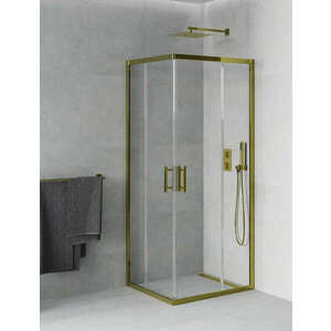Mexen Rio zuhanykabin elhúzható ajtóval - 90 x 90 cm - arany prof... kép