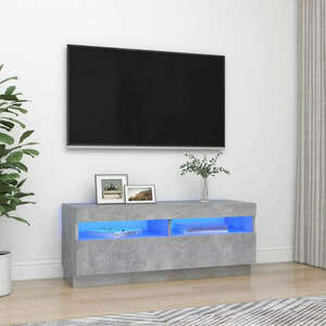 vidaXL betonszürke TV-szekrény LED-lámpákkal 100 x 35 x 40 cm kép