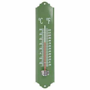 Fém hőmérő, zöld kép