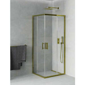 Mexen Rio zuhanykabin elhúzható ajtóval - 80 x 80 cm - arany prof... kép