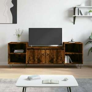 vidaXL füstös tölgyszínű szerelt fa TV-szekrény 160x35x55 cm kép