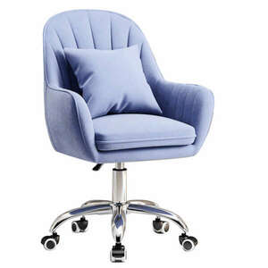 Irodai szék, kék Velvet szövet/króm, KLIAN kép