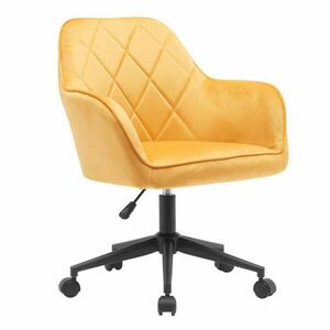 Irodai szék, Velvet szövet sárga/fekete, SORILA NEW kép