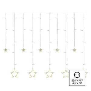 LED karácsonyi fényfüggöny - csillagok, 185x105 cm, beltéri, mele... kép