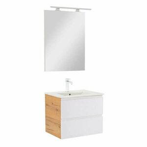 Vario Pull 60 komplett fürdőszoba bútor tölgy-fehér kép