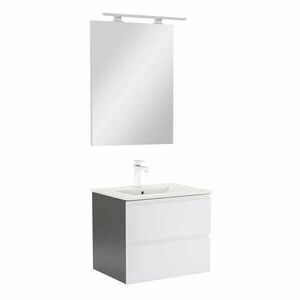 Vario Pull 60 komplett fürdőszoba bútor antracit-fehér kép