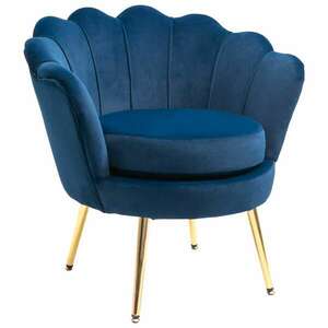 Fotel, 76x67x74 cm, fém/poliészter/gumi, kék kép