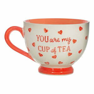 Piros-fehér kerámia bögre 400 ml You are My Cup of Tea – Sass & Belle kép