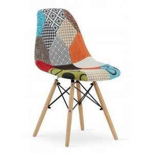 Artool Seoul Skandináv stílusú szék, textil, fa, tarka mozaik, 46... kép